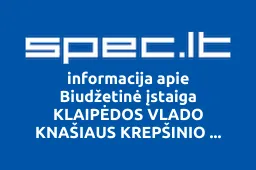 Biudžetinė įstaiga KLAIPĖDOS VLADO KNAŠIAUS KREPŠINIO MOKYKLA iliustracija