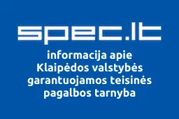 Klaipėdos valstybės garantuojamos teisinės pagalbos tarnyba | spec.lt
