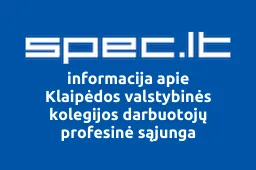 Klaipėdos valstybinės kolegijos darbuotojų profesinė sąjunga | spec.lt