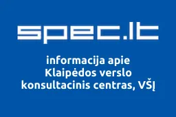 Klaipėdos verslo konsultacinis centras, VŠĮ | spec.lt