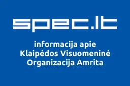 Klaipėdos Visuomeninė Organizacija Amrita | spec.lt