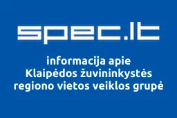 Klaipėdos žuvininkystės regiono vietos veiklos grupė | spec.lt