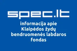 Klaipėdos žydų bendruomenės labdaros fondas iliustracija