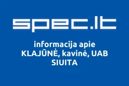 KLAJŪNĖ, kavinė, UAB SIUITA | spec.lt