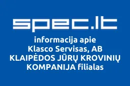 Klasco Servisas, AB KLAIPĖDOS JŪRŲ KROVINIŲ KOMPANIJA filialas | spec.lt