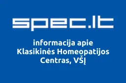 Klasikinės Homeopatijos Centras, VŠĮ | spec.lt