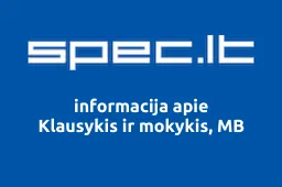 Klausykis ir mokykis, MB | spec.lt