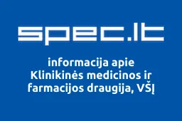 Klinikinės medicinos ir farmacijos draugija, VŠĮ | spec.lt