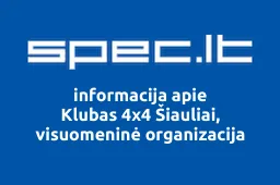 Klubas 4x4 Šiauliai, visuomeninė organizacija | spec.lt