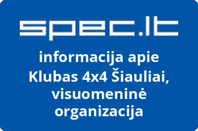 Klubas 4x4 Šiauliai, visuomeninė organizacija