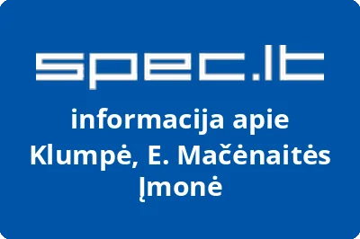 E. Mačėnaitės įmonė Klumpė