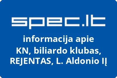 KN, biliardo klubas, REJENTAS, L. Aldonio, IĮ