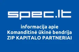 Komanditinė ūkinė bendrija ZIP KAPITALO PARTNERIAI iliustracija
