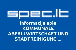 KOMMUNALE ABFALLWIRTSCHAFT UND STADTREINIGUNG BALTIKUM UND GUS, asociacija | spec.lt