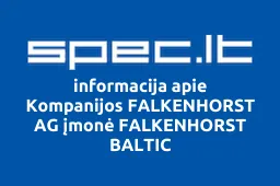 Kompanijos FALKENHORST AG įmonė FALKENHORST BALTIC iliustracija