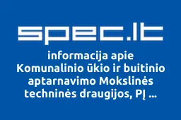 Komunalinio ūkio ir buitinio aptarnavimo Mokslinės techninės draugijos, PĮ KONAS | spec.lt