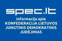 KONFEDERACIJA LIETUVOS JUNGTINIS DEMOKRATINIS JUDĖJIMAS | spec.lt