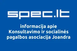 Konsultavimo ir socialinės pagalbos asociacija Joandra | spec.lt