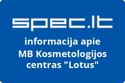 Kosmetologijos centras Lotus, MB | spec.lt
