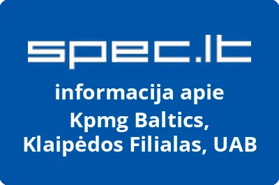 Kpmg Baltics, Klaipėdos Filialas, UAB
