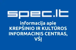 KREPŠINIO IR KULTŪROS INFORMACINIS CENTRAS, VŠĮ | spec.lt