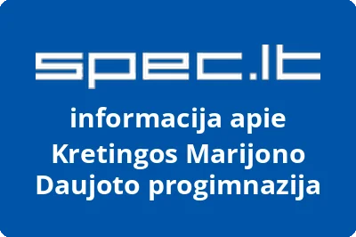 Kretingos Marijono Daujoto progimnazija | spec.lt
