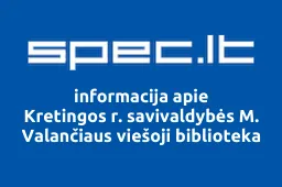 Kretingos r. savivaldybės M. Valančiaus viešoji biblioteka iliustracija