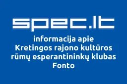 Kretingos rajono kultūros rūmų esperantininkų klubas Fonto iliustracija