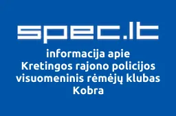 Kretingos rajono policijos visuomeninis rėmėjų klubas Kobra iliustracija