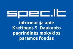 Kretingos S. Daukanto pagrindinės mokyklos paramos fondas | spec.lt