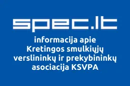 Kretingos smulkiųjų verslininkų ir prekybininkų asociacija KSVPA iliustracija