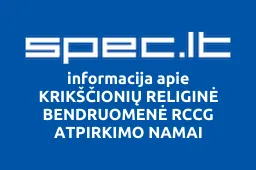 KRIKŠČIONIŲ RELIGINĖ BENDRUOMENĖ RCCG ATPIRKIMO NAMAI iliustracija