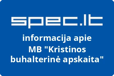 Kristinos buhalterinė apskaita, MB