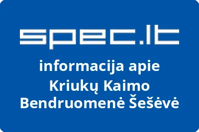 Kriukų Kaimo Bendruomenė Šešėvė