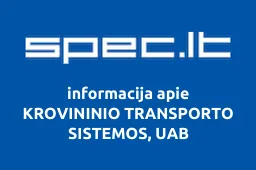 KROVININIO TRANSPORTO SISTEMOS, UAB