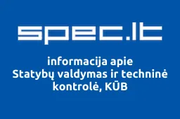 Statybų valdymas ir techninė kontrolė, KŪB | spec.lt