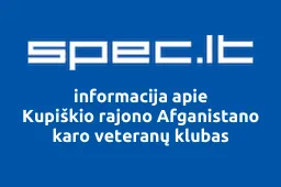 Kupiškio rajono Afganistano karo veteranų klubas | spec.lt