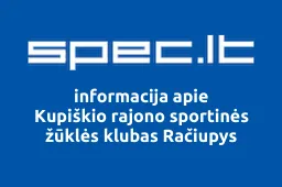 Kupiškio rajono sportinės žūklės klubas Račiupys | spec.lt