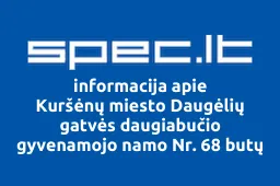 Kuršėnų miesto Daugėlių gatvės daugiabučio gyvenamojo namo Nr. 68 butų savininkų bendrija iliustracija