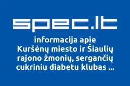 Kuršėnų miesto ir Šiaulių rajono žmonių, sergančių cukriniu diabetu klubas Venta | spec.lt