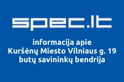 Kuršėnų Miesto Vilniaus g. 19 butų savininkų bendrija | spec.lt