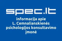 L. Cemnalianskienės psichologijos konsultavimo įmonė | spec.lt