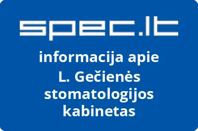 L. Gečienės stomatologijos kabinetas | spec.lt