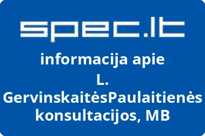 L. GervinskaitėsPaulaitienės konsultacijos, MB