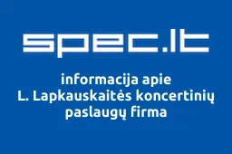 L. Lapkauskaitės koncertinių paslaugų firma iliustracija