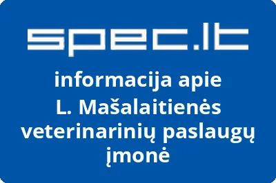 L. Mašalaitienės veterinarinių paslaugų įmonė | spec.lt