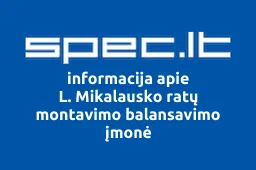 L. Mikalausko ratų montavimo balansavimo įmonė | spec.lt