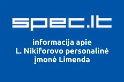 L. Nikiforovo personalinė įmonė Limenda | spec.lt