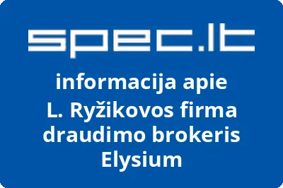 L. Ryžikovos firma draudimo brokeris Elysium