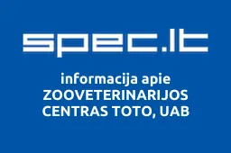 ZOOVETERINARIJOS CENTRAS TOTO, UAB | spec.lt